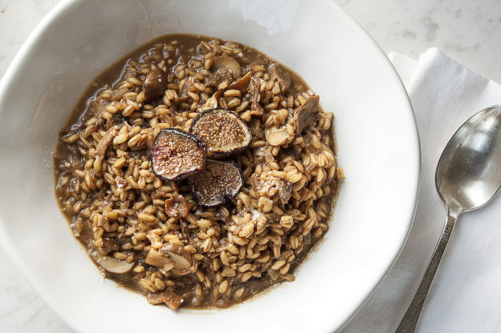 Wild Mushroom Farro Risotto with Roasted Figs FINAL