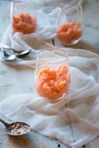 Peach Strawberry Granita | OurItalianTable.com