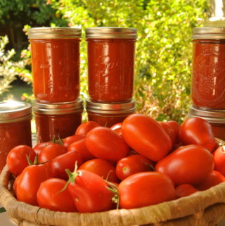Homemade canned tomatoes