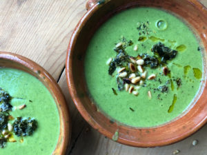 Roasted Cauliflower and Kale Soup | OurItalianTable.com