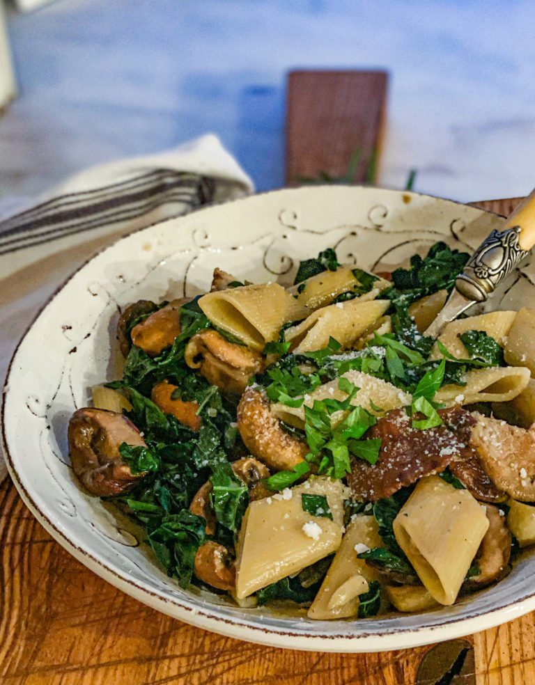 Kale and Roasted Mushroom Pasta Our Italian Table