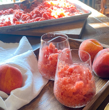 Peach and Wine Granita | OurItalianTable.com