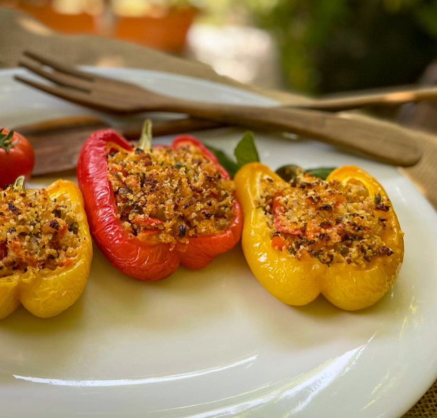 image of cooked stuffed peppers