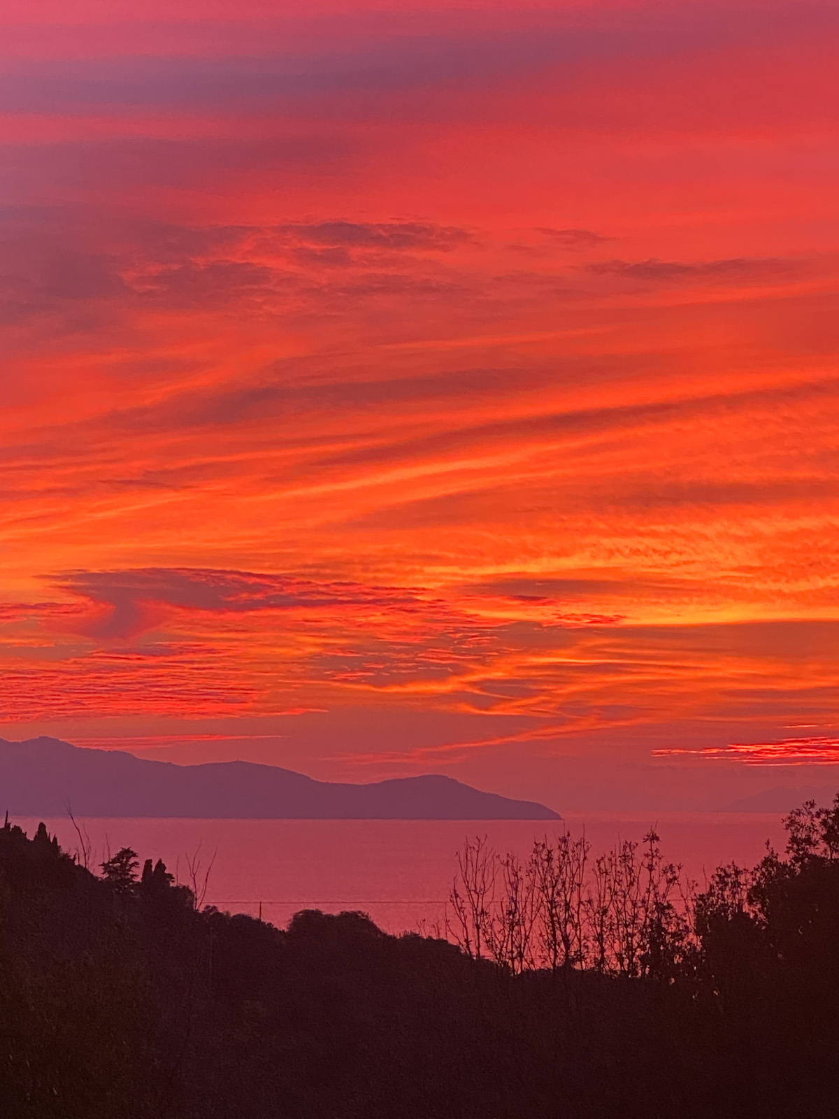 Sunset over Giglio | OurItalianTable.com