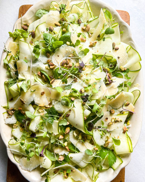 Shaved Zucchini Salad | OurItalianTable.com