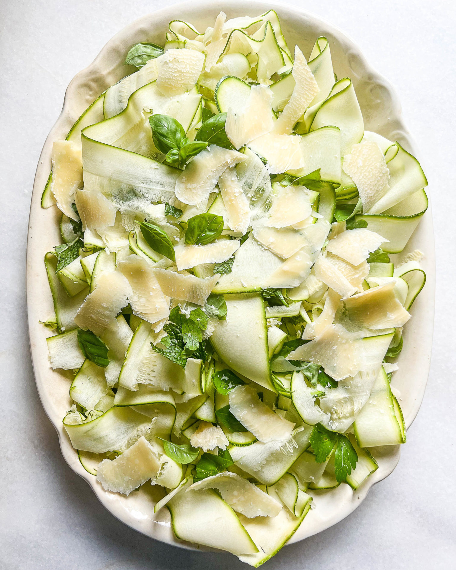 Shaved Zucchini Salad | OurItalianTable.com