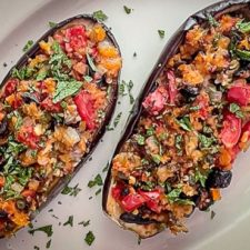 Vegetarian Stuffed Eggplant - Our Italian Table