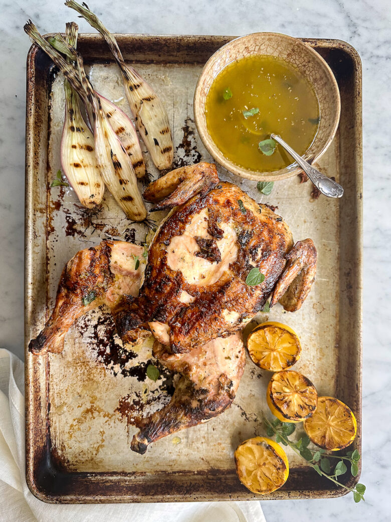 Grilled Chicken with Salmoriglio | OurItalianTable.com