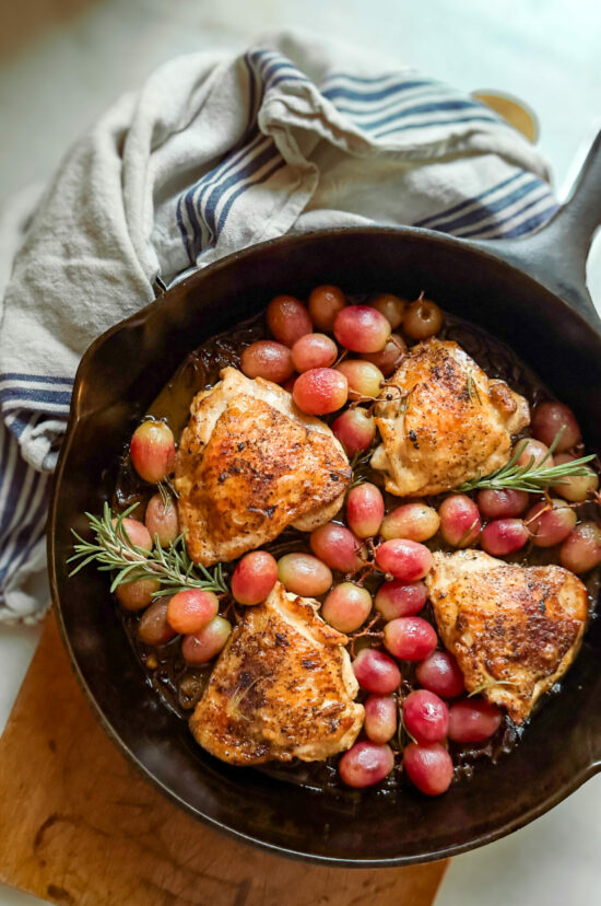 Roasted Chicken with Grapes | OurItalianTable.com