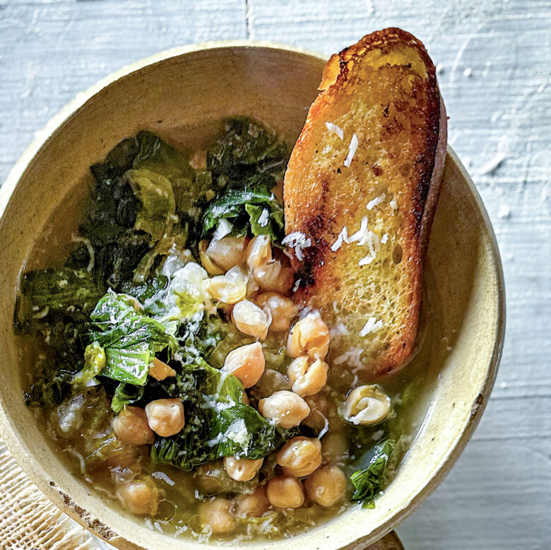 Chickpea and Escarole Soup | OurItalianTable.com