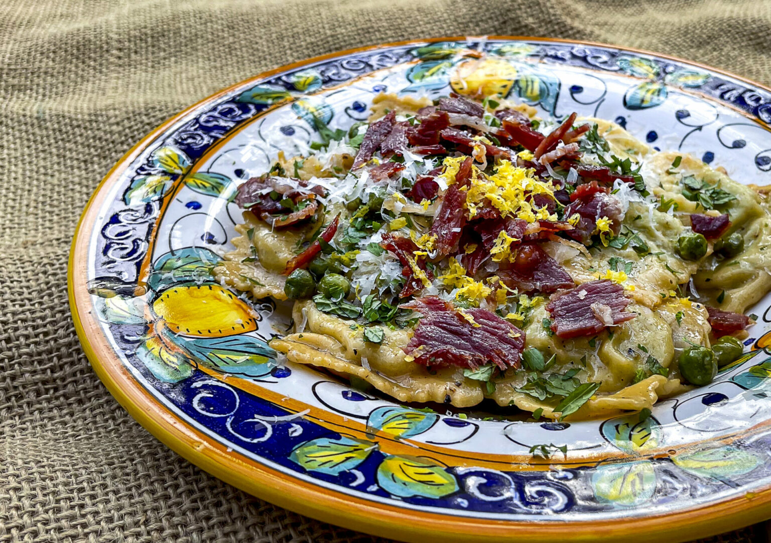 Spring Pea Ravioli - Our Italian Table