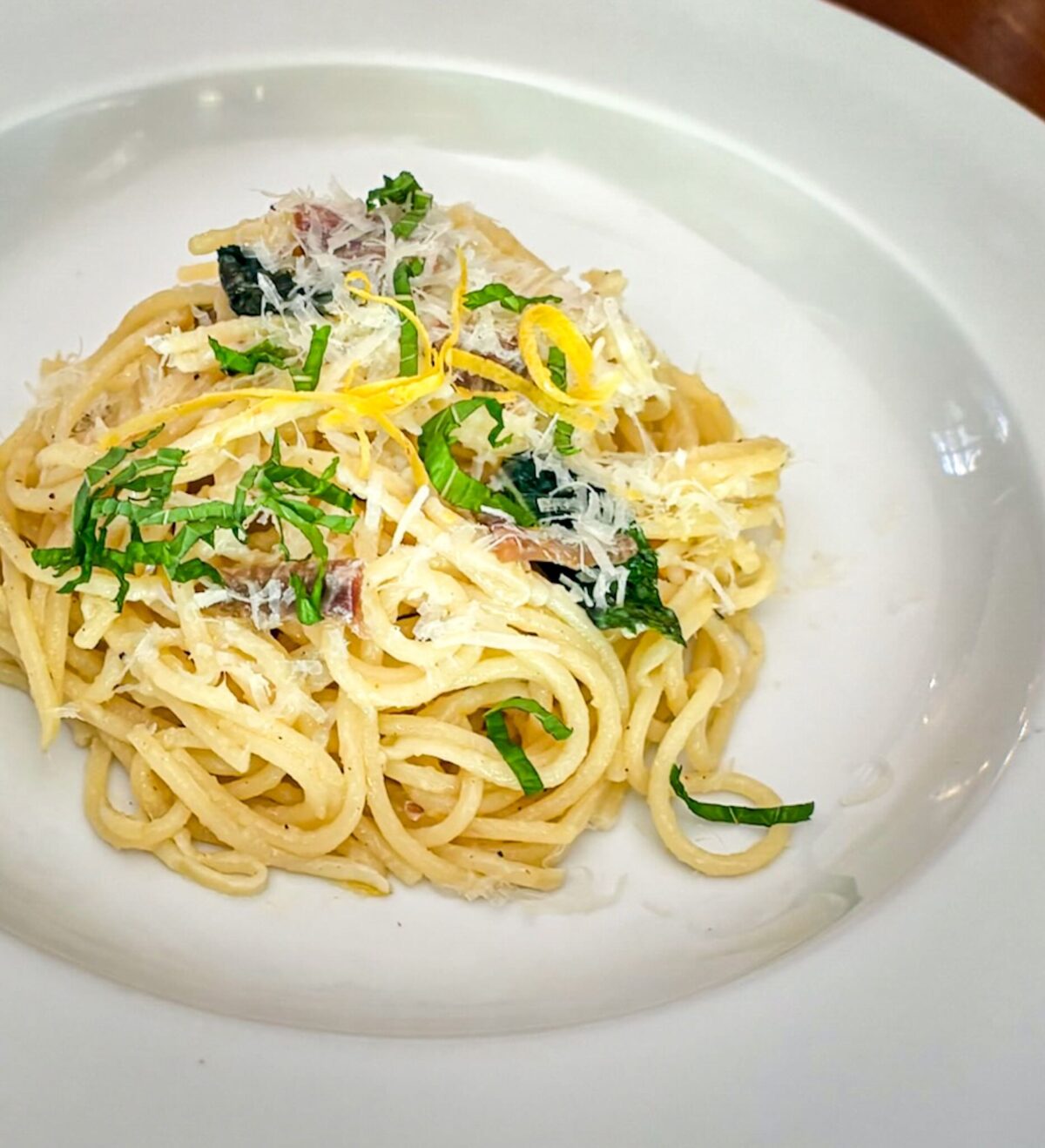 Spaghetti with Anchovies, Lemon, Mint and Pecorino Romano - Our Italian ...