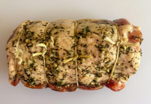 food picture of tied pork loin roast