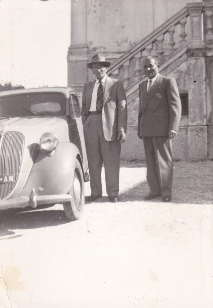 Giuseppe and Francesco with the Topolino | OurItalianTable.substack.com