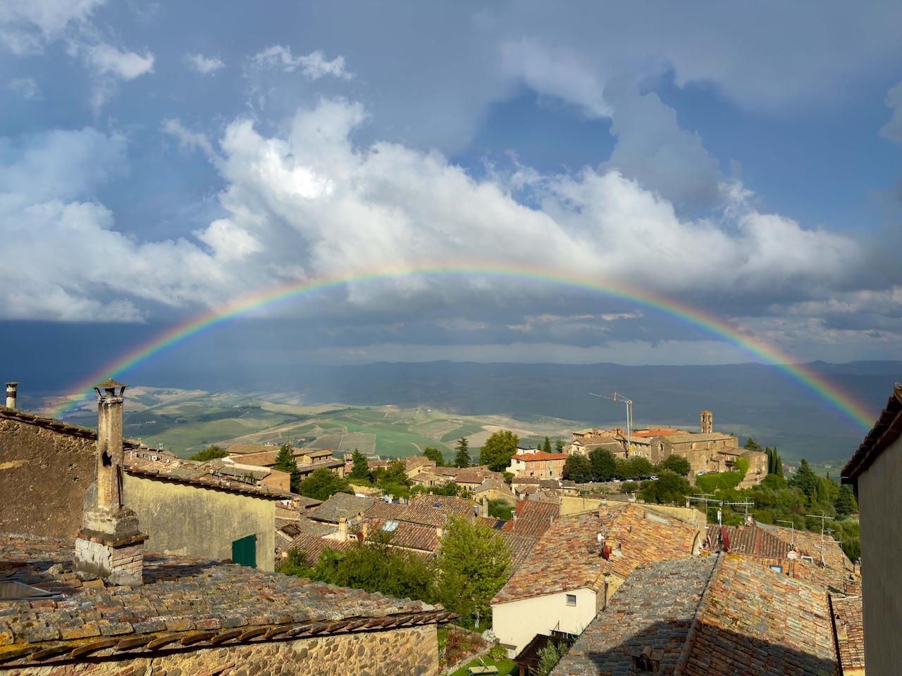 Rainbow over the Val d'Orcia | OurItalianTable.com